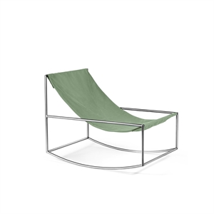 Sillón Mecedor Valerie Object de Acero Inoxidable/ Verde