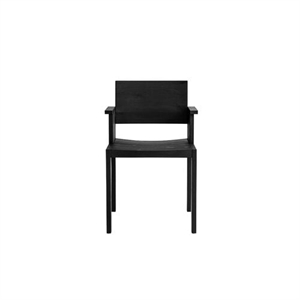 Silla de Comedor Vaarnii 016 Maasto con Reposabrazos Negro