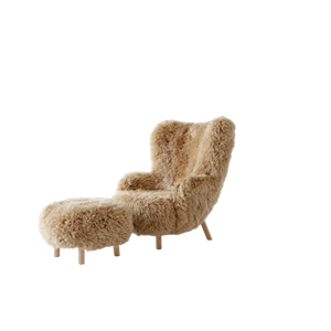 &Tradition Petra VB3 Sillón Piel de Oveja Miel 50/Roble Aceitado Incl. ATD1 Soplo