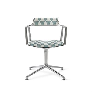 Silla Giratoria Vipp 452, Edición Guesthouse, Lagrasse, Francia, con Estampado