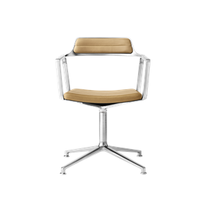 Silla Giratoria Vipp 452 Color Camello/cuero