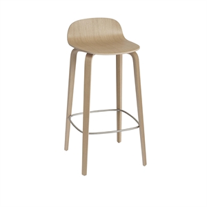 Taburete de Bar Muuto Visu con Base de Madera Roble Alt. 88,5