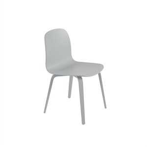 Silla de Comedor Muuto Visu con Base de Madera Gris