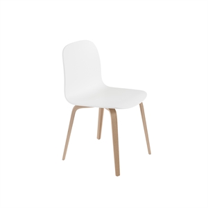 Silla de Comedor Muuto Visu con Base de Madera Blanco/Roble