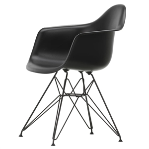 Silla de Comedor Vitra Eames Plastic RE DAR en Negro Intenso/ Negro