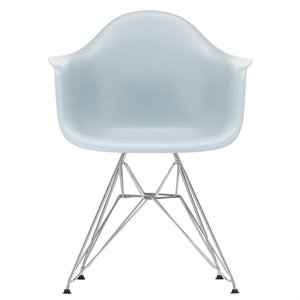 Silla de Comedor Vitra Eames Plastic DAR RE Gris Hielo/Cromo