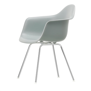 Silla de Comedor Vitra Eames Plastic DAX con Reposabrazos Gris Claro