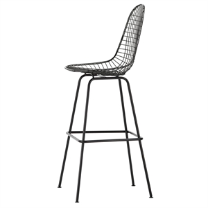 Taburete Alto Vitra Eames Wire Negro