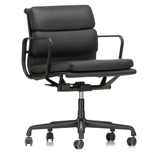 Silla de Oficina Vitra Soft Pad EA 217 con Brazo Giratorio y Reposabrazos Nero