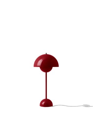 Lámpara de Mesa Flowerpot VP3 &Tradition, Color Rojo Bermellón