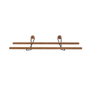 Zapatero de madera We Do, estante para zapatos Pequeño de roble/ Latón