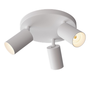 Edgeform CanSpot 55 Lámpara de Techo Circular con Tres Focos Blanco