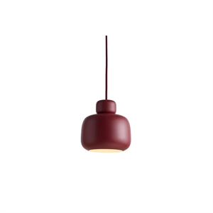 Lámpara Colgante de Piedra de Madera de Rojo Intenso