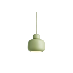 Lámpara Colgante de Piedra de Madera Pequeño Verde Matcha