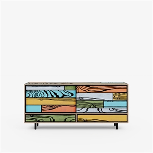 Banco de TV L200 Wrongwoods de Established & Sons en Cinco Colores, Palm Spring